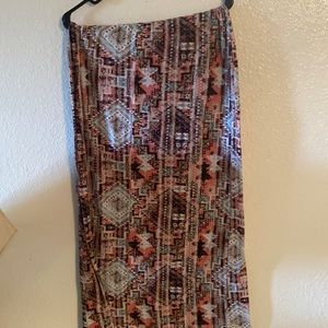 Just Be...brand size M long skirt, 95% poyester and 5% spandex, multiple colors.